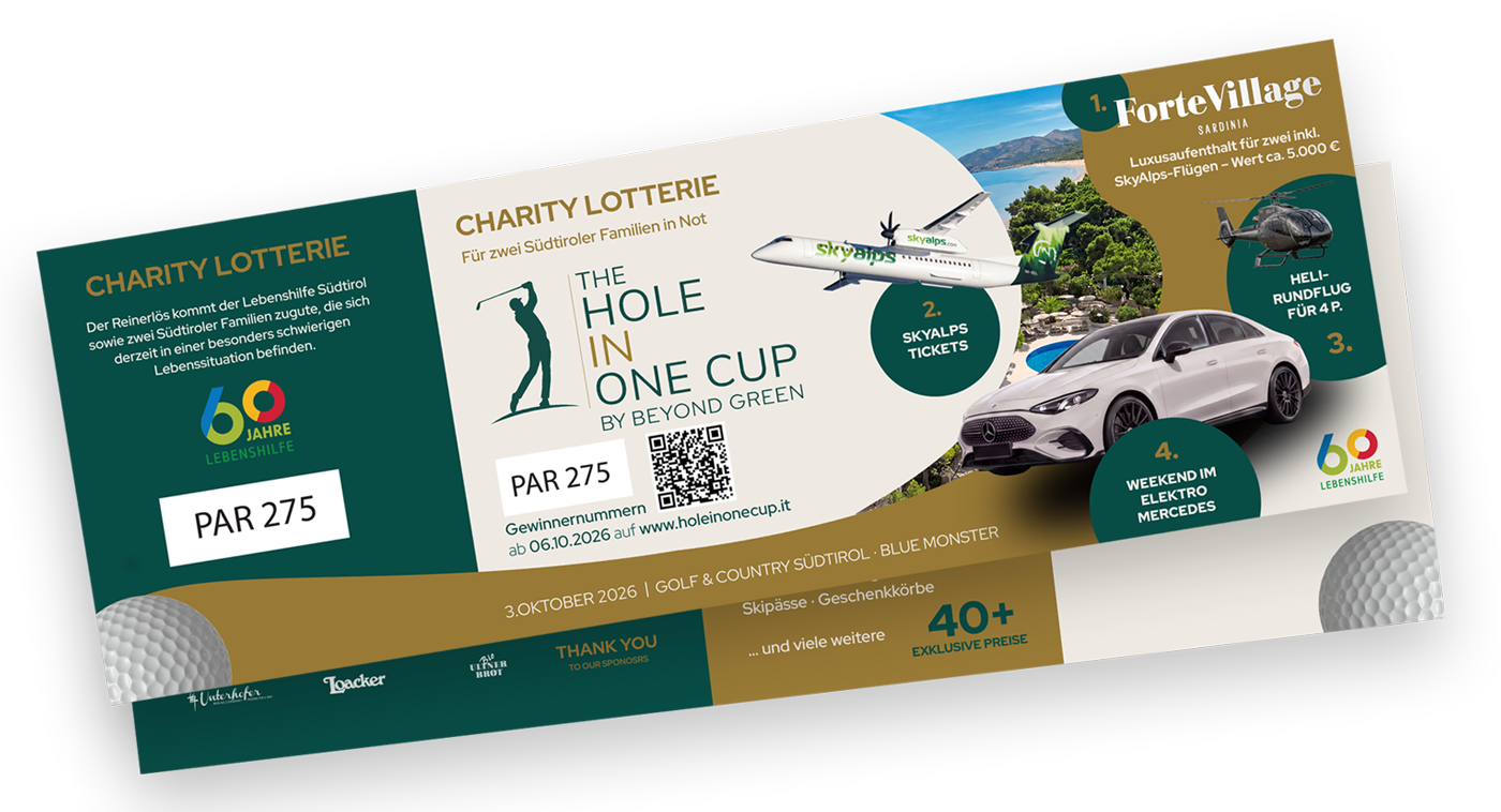 Charity-Lotterie Ticket – Hole In One Cup 2026